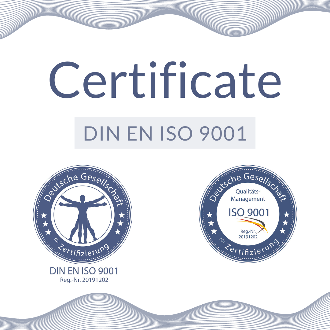 Certified according to DIN EN ISO 9001 : 2015